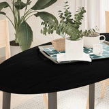 Table Top Dark Brown 120x60x2 cm Solid Wood Oak Oval 4009055