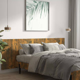 Wall Headboard Smoked oak Engineered wood 240 cm x 1.5 cm x 80 cm 816979