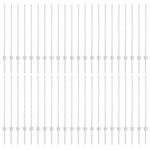 Fence Posts Height Adjustable Manual 88 pcs Silver 140 cm Steel 3335955
