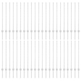Fence Posts Height Adjustable Manual 88 pcs Silver 140 cm Steel 3335955