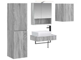 Bathroom Furniture Set 5 pcs Grey Sonoma 3407276