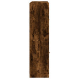 Bookcase with Doors Smoked Oak 136x37x142 cm Engineered Wood 3206528