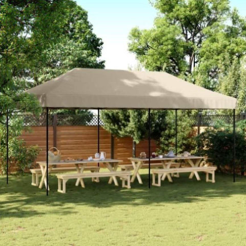 Foldable Party Tent Pop-Up Taupe 580x292x315 cm 4004938
