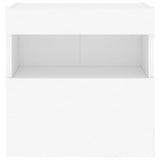 TV Wall Cabinets with LED Lights 2 pcs White 40x30x40 cm 837170