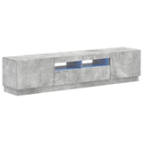 5 Piece LED TV Cabinet Concrete Grey Engineered Wood 3416842