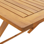 ZNTS 5 Piece Garden Dining Set Cream White Fabric and Solid Wood 3281784