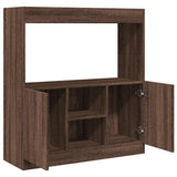 Highboard Brown Oak 92x33x100 cm Engineered Wood 855130