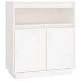 Sideboard White 70x34x80 cm Solid Wood Pine 814385