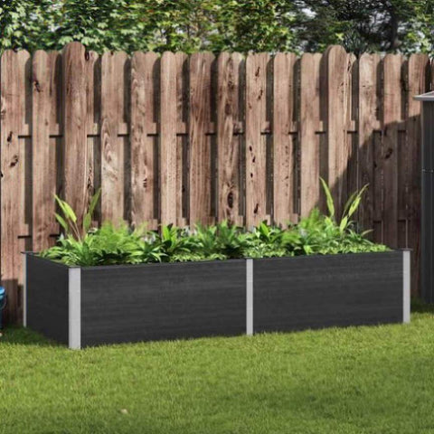 Garden Raised Bed 250x100x54 cm WPC Grey 49059