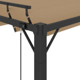 Gazebo with Louvered Roof 3x3 m Taupe Fabric and Aluminium 313925
