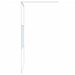 Walk-in Shower Wall White 100x195 cm Clear ESG Glass 152152
