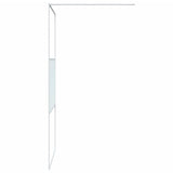 Walk-in Shower Wall White 100x195 cm Clear ESG Glass 152152