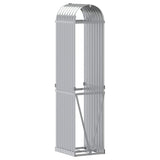Log Holder Silver 40x45x170 cm Galvanised Steel 364588