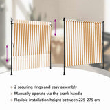 Outdoor Roller Blind Orange and White 150x270 cm Fabric&Steel 368770