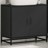 ZNTS Bathroom Sink Cabinet Black 65x33x60 cm Engineered Wood 849264