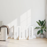 Folding Pet Fence 4 pcs White 201 x 38 x 70 cm Engineered Wood 8005954