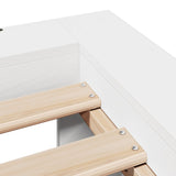 ZNTS Bed Frame without Mattress White 100x200 cm Solid Wood Pine 855323