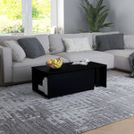 ZNTS Coffee Table Black 150x50x35 cm Engineered Wood 801338