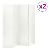 4-Panel Room Dividers 2 pcs White 160x180 cm Steel 3095194
