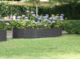 Garden Raised Bed Galvanised Steel 152x80x36 cm Anthracite 318916