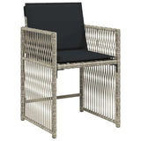 13 Piece Garden Dining Set with Cushions Light Grey Poly Rattan 3211763