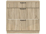 Shoe Cabinet HOORN 78 x 24 x 100 cm Engineered Wood Sonoma Oak 897317