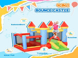 Kids Bounce Castle Inflatable Trampoline Slide Pool Basket for Kids Age 3-10, 3 x 2.75 x 2.1m T3398P348064