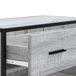 ZNTS Shoe Cabinet Grey Sonoma 75x38x97.5 cm Engineered Wood and Metal 3300878