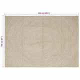 Area Rugs Natural and White 160 x 230 cm Jute 42010607