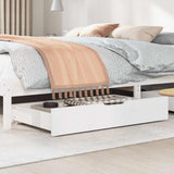 Under-Bed Drawers 2 pcs White 95x55x17 cm Solid Wood Pine 850921