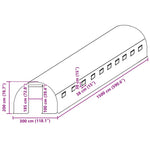 Greenhouse Replacement Cover 300x1500x200 cm Green 316440