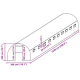 Greenhouse Replacement Cover 300x1500x200 cm Green 316440