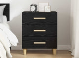 Bedside Cabinet Black Oak 40 x 40 x 66 cm Engineered Wood 880615