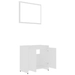 ZNTS 3 Piece Bathroom Furniture Set White Engineered Wood 3056934