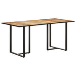 ZNTS Dining Table 160 cm Rough Mango Wood 320693