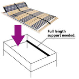 Slatted Bed Base without Mattress with 42 Slats 7 Zones 100x200 cm 246470