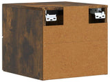 Wall-Mounted Bedside Cabinet Smoked Oak 33 x 34.5 x 40 cm 897965