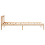 Extra Long Bed Frame without Mattress 100x220 cm Solid Wood Pine 852446