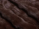 Anti-Slip Faux Rabbit Fur Blanket Olite 4 pcs Camel Polyester 42021799