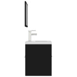 Bathroom Furniture Set Black Engineered Wood 3071307