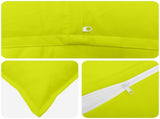 Cushion Cover 12 pcs HOUTEN Bright Green 40 x 80 cm Polyester 918279