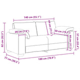 Sofa Beige 180 x 77 x 82 cm Linen 4105236