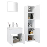 ZNTS Bathroom Furniture Set White Engineered Wood 3071396