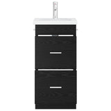 Bathroom Vanity with Sink Black Oak 42 x 40 x 84.5 cm 890697