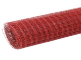 Chicken Wire Fence Steel with PVC Coating 25x1 m Red 143663
