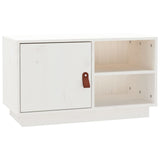 TV Cabinet White 70x34x40 cm Solid Wood Pine 818236