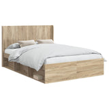 Bed Frame with Storage and Headboard Sonoma Oak 120 x 200 cm 3413871