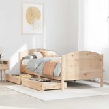 Bed Frame without Mattress 75x190 cm Small Single Solid Wood Pine 3301812