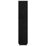 Book Cabinet/Room Divider Black 60x35x167 cm Solid Pinewood 810878