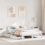 Bed Frame without Mattress White 140x200 cm Solid Wood Pine 3309846